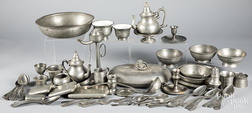 Large group of pewter, 18th-20th c.