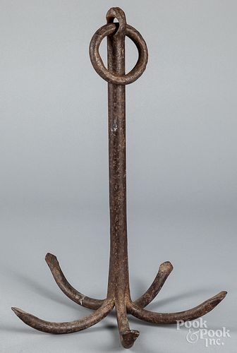 Early iron boat anchor