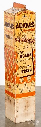 Painted pine Adams dairy advertising sign