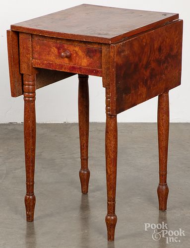 Sheraton painted one-drawer stand, 19th c.