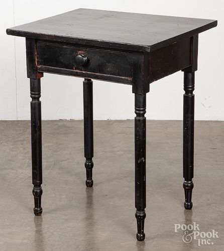 Sheraton painted poplar one-drawer stand, 19th c.