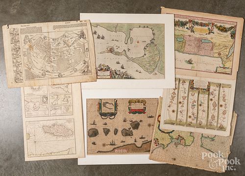 Seven early engraved maps