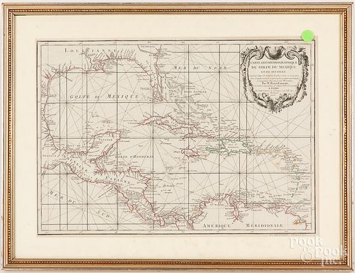 Rizzi Zannoni engraved map of the Gulf of Mexico