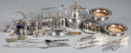 Group of silver and silver plate