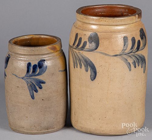 Two Remmy, Philadelphia stoneware crocks, 19th c.