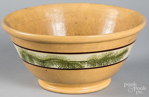 Large yellowware mixing bowl