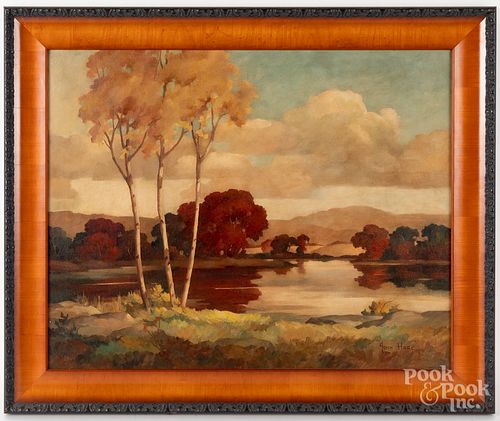 John Hare oil on canvas landscape