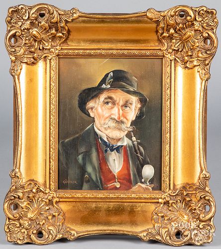 German oil on canvas portrait