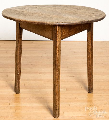 English oak top table, 19th c.
