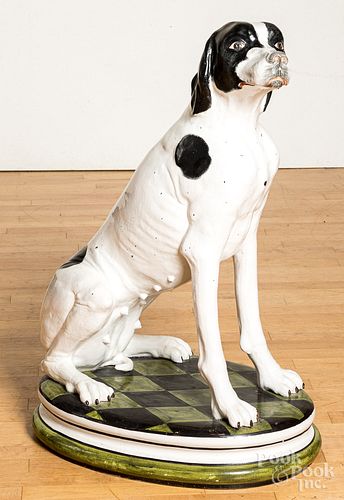 Life size faience dog