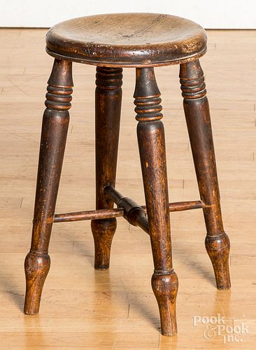 English oak stool, 19th c.