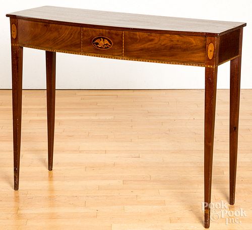 Federal style eagle inlaid pier table