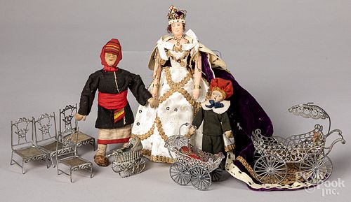 Queen Elizabeth Coronation doll, etc.