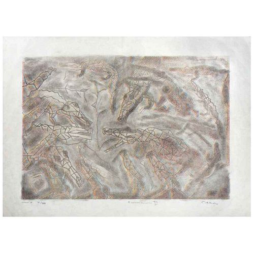 FRANCISCO TOLEDO , Cocodrilos II, Signed, Lithograph on Japanese paper Estado II VI / XXII, 16.9 x 20.8" (43 x 53 cm)