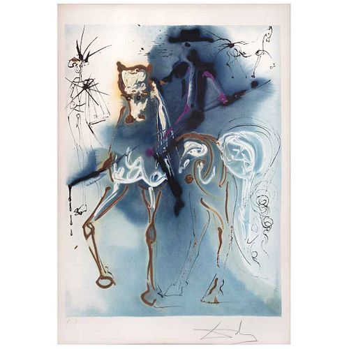 SALVADOR DALÍ, Le picador, from the binder Les Chevaux Daliniens, 1970 / 72, Signed, Lithograph E. A