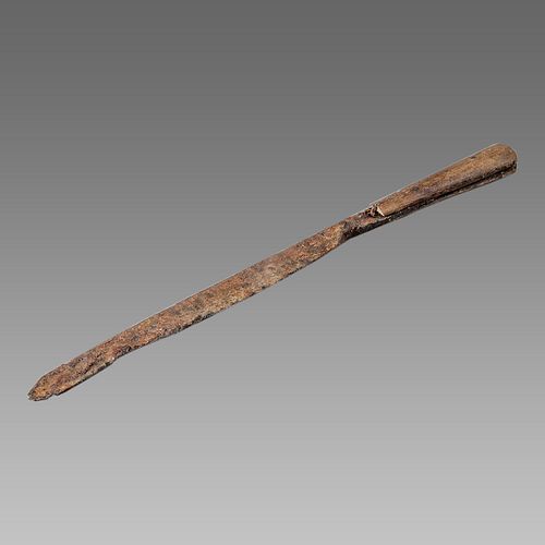 England, Iron Table Knife with Wooden handle c.15th centry AD.