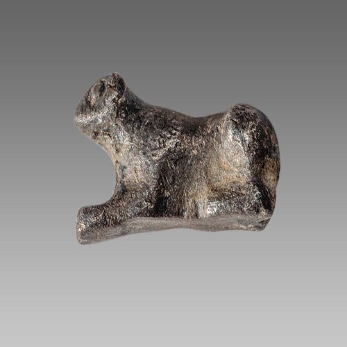 Ancient Roman Silver Reclining Lioness c.2nd cent AD.