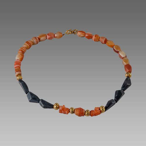 Roman Style Agate Beads Necklace. 