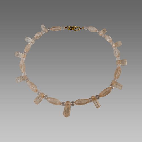 Roman Style Rock Crystal Beads Necklace.