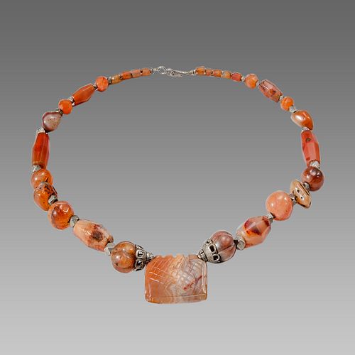 Roman Style Agate Beads Necklace.