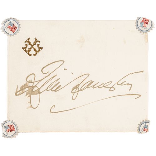 LILLIE LANGTRY Collector Autograph on Card also known as THE JERSEY LILY