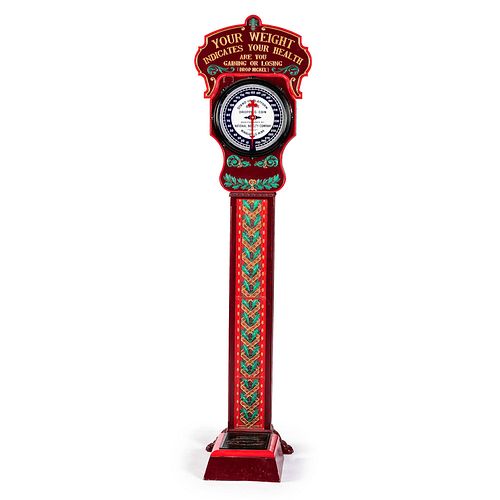 A National Novelty Co. Painted Cast Iron Nickel Scale 