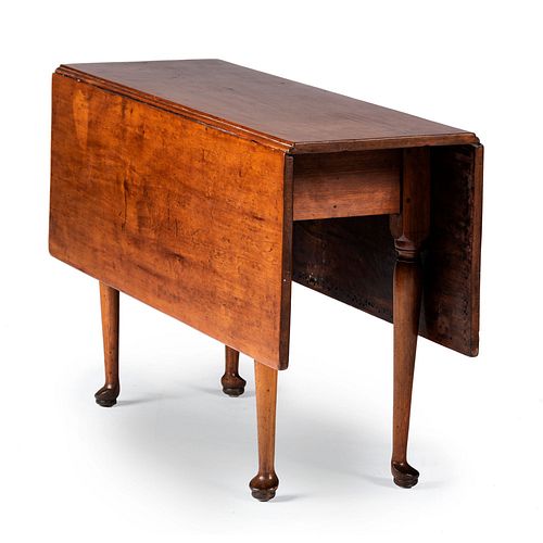 A Queen Anne Cherrywood Drop-Leaf Table, Likely New England, 18th Century with alteration