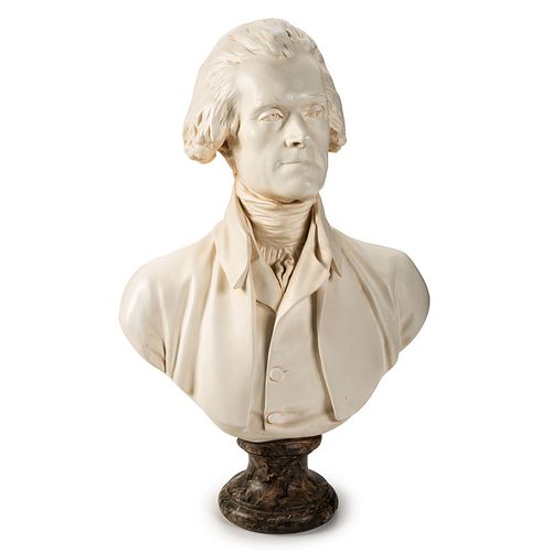 A Parian Bust of Thomas Jefferson, Alva Studios, 1957