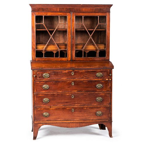A Federal Mahogany Lady's Writing Desk, Northern Massachusetts or New Hampshire, Circa 1810