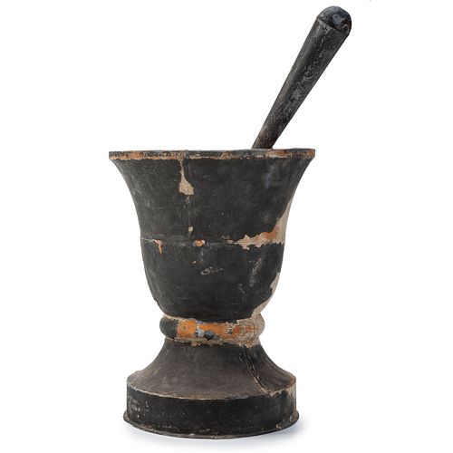 A Zinc Mortar and Pestle Form Druggist's Advertising Sign