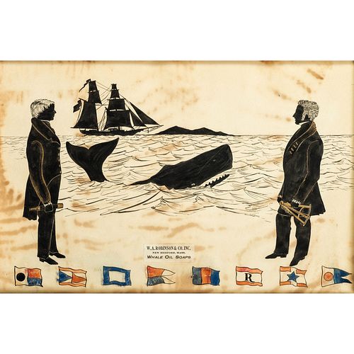 A Contemporary Whaling Silhouette Advertisement