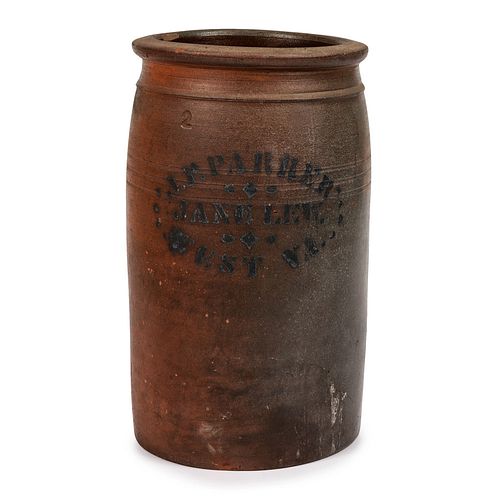 A Jane Lew, West Virginia Two-Gallon Stoneware Jar