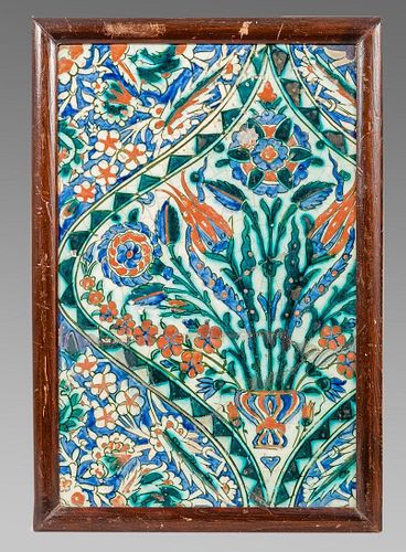 Ottoman Iznik Ceramic Tile c.17th century. Sothebys. 