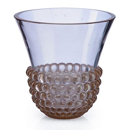 LALIQUE "Graines" vase, Alexandrite glass