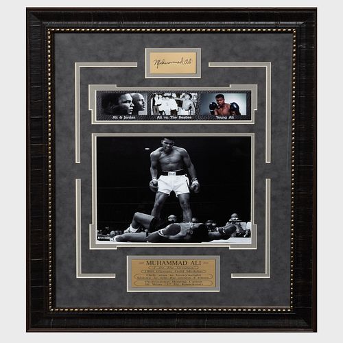 Muhammad Ali Photographs and Brass Plaque