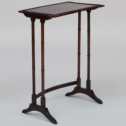 Rosewood Faux Bamboo Side Table