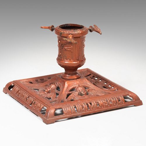 Harz Mägdesprunger Ironworks Painted Iron Christmas Tree Stand, Model No. 7983/7984, Late 19th Century