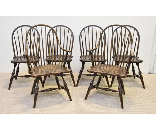 Stickley Set of Six Windsor Style Chairs