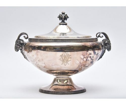 Gorham Silver Plate Animal Decorated Tureen