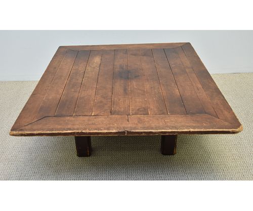 Pine Coffee Table with Chamfered Legs