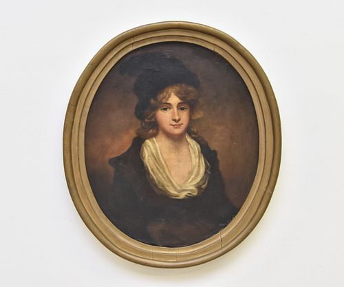Oval Portrait of a Young Woman