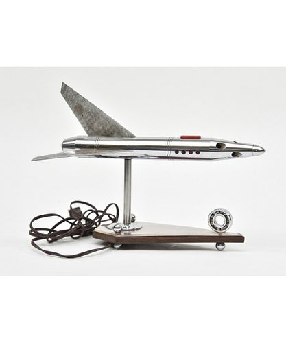 Chrome Jet Airliner Table Lamp