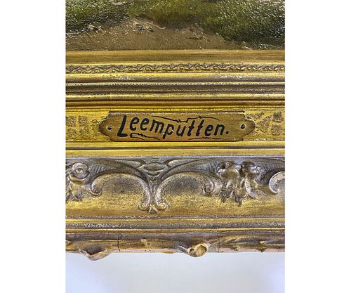 Cornelius Van Leemputten Oil on Panel