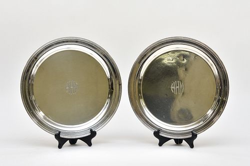 Pair of Sterling Silver Plates