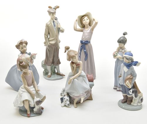 Seven Lladro Figurines