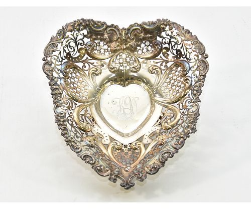 Sterling Silver Heart-Shaped Dish