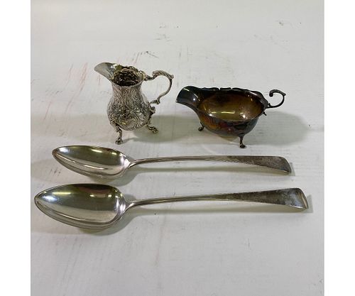 Two Georgian Silver Stuffing Spoons etc.