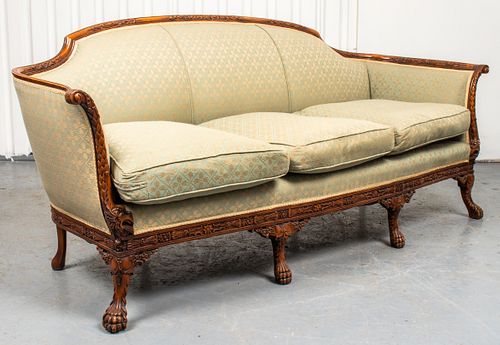 Rococo Style Carved Fruitwood Sofa