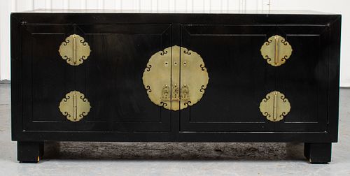 Chinese Black Lacquered Cabinet / Sideboard