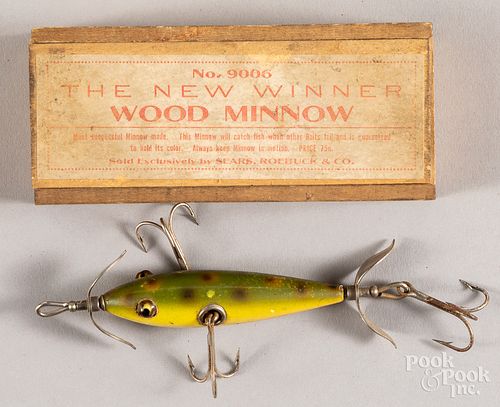 The New Winner Wood Minnow box, etc.